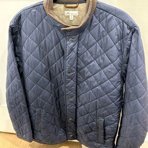 Peter Millar Navy Quilted Puffer Jacket